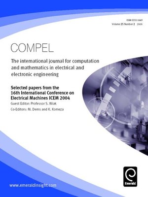 cover image of COMPEL: The International Journal for Computation and Mathematics in Electrical and Electronic Engineering, Volume 25, Issue 2
